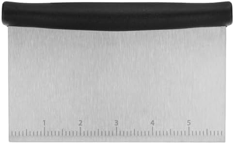 M METERXITY Multipurpose Bench Scraper, 6.3 Inch Stainless Steel Dough