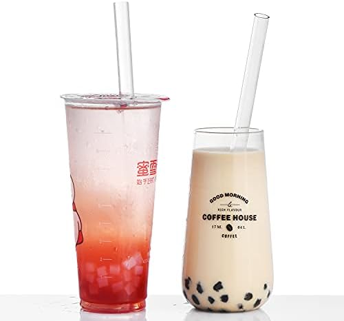 ALINK Reusable Clear Boba Straws, 10 in x 12 mm Jumbo Tritan Hard