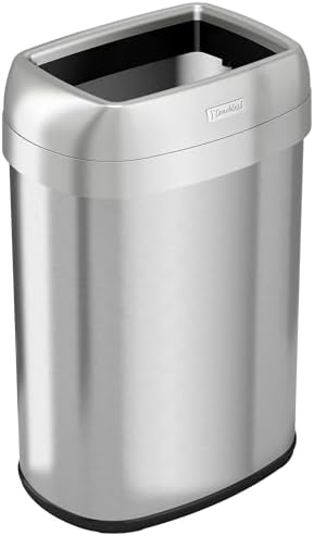 iTouchless 13 Gallon Stainless Steel Open Top Trash Can