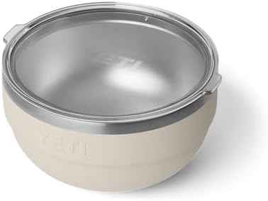 YETI Rambler Bowl, Vacuum Insulated, Stackable and Nestable Stainless Steel Bowl with Lid, 2 Quart, Cape Taupe