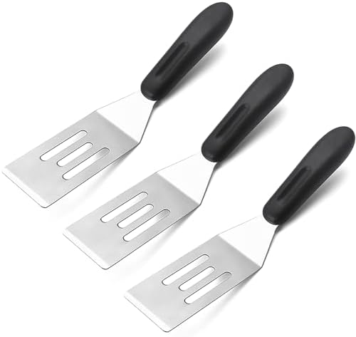 3 Pieces Small Metal Spatula Set, Mini Stainless Steel Serving