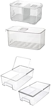 SANNO Fridge Produce Saver Stackable Refrigerator Organizer Vegetable