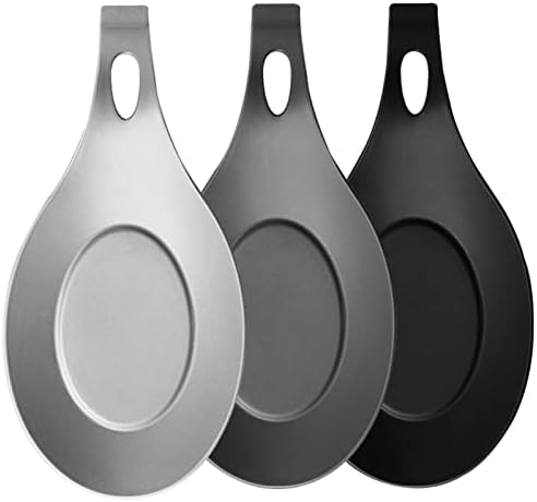 3 Pack Silicone Spoon Rest for Stove Top, Heat Resistant Kitchen