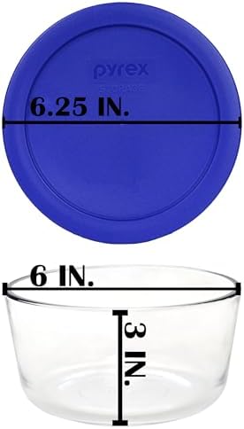 Pyrex 4-Cup Glass Bowls with Lids, 4-Pack