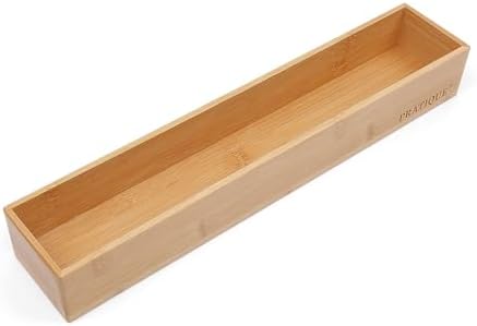 PRATIQUE Bamboo Drawer Organizer, 15 x 3 x 2.6