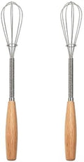 ARFUKA Mini Whisk Stainless Steel Wire Small Egg Whisk, Pack of 2