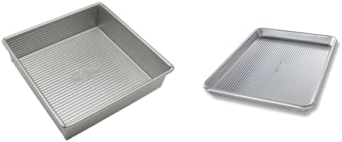 USA Pan Bakeware Square Cake Pan, 8 inch, Nonstick & Quick Release