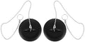 Black Silicone Drain Stopper 2 Piece Set with Chain Design