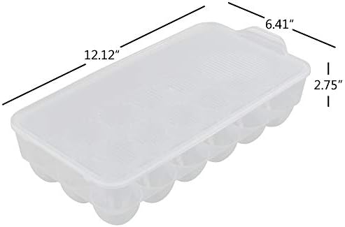 4-Pack Clear Covered Egg Holders for Refrigerator