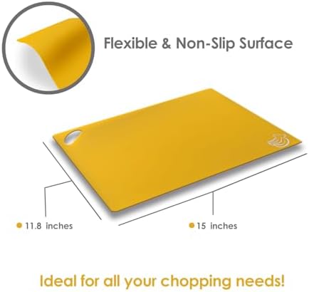 EMMANA - Plastic cutting board for kitchen. Set of 8 – 6 Color-Coded