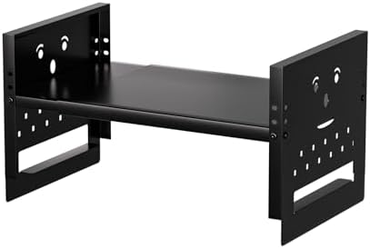 Adjustable Top Storage Shelf for Refrigerator or Washer (Black)