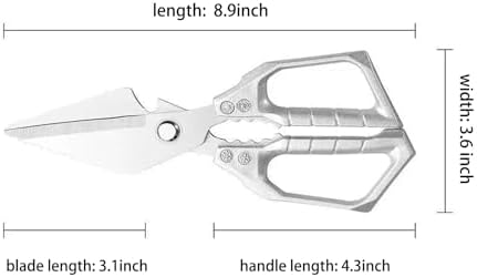 Heavy Duty All Purpose Kitchen Scissors Anti Slip Handle Meat Scissors