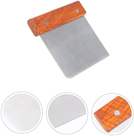 Stainless Steel Flour Scraper Dough Cutter with Wood Handle