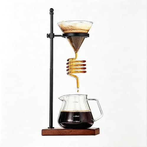 Pour Over Coffee Maker 3-Piece Set, Adjustable Stand