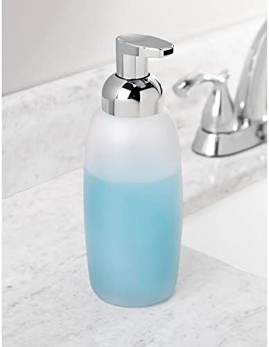 mDesign Refillable Glass Foaming Hand Soap Dispenser - Foam Soap Pump