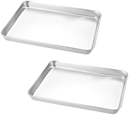 Toaster Oven Pans Set of 6 Baking Sheets Non-Stick Baking Tray