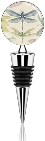 Dragonfly Drawing Wine Stoppers for Wine Bottles Vacuum Wine Bottle