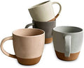 MORA Ceramic Large Latte Mug Set of 4, 16oz - Microwavable, Porcelain