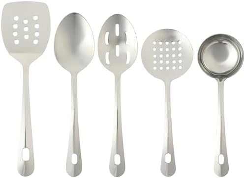 Gibson Home Landsworth 5-Piece Stainless Steel Serving Utensil Set