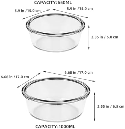 Glass Xmas 2pcs High Temperature Resistant Mixing Bowl for Baking