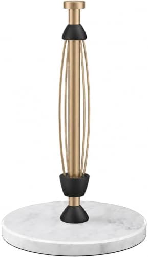 PAROTO Countertop Paper Towel Holder, Marble Base, Warm Gold