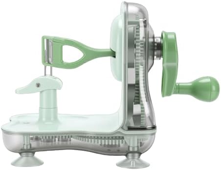 Zunate Peeler Corer Slicer 3-in-1, Hand Cranked Peeling Machine for