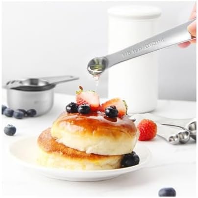 15 Piece Measuring Cups and Spoons Set, Stainless Steel Stackable