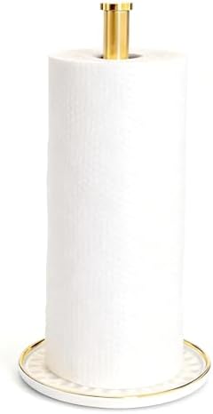 Golden Ceramic Base Countertop Paper Towel Holder