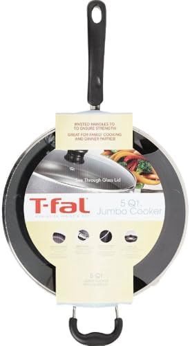 T-Fal Specialty Nonstick Saute Pan with Glass Lid 5 Quart, Oven