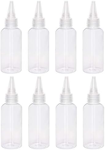 PENTA ANGEL 2oz Plastic Squeeze Bottles 8Pcs Small Clear Empty Squirt