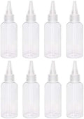 PENTA ANGEL 2oz Plastic Squeeze Bottles 8Pcs Small Clear Empty Squirt