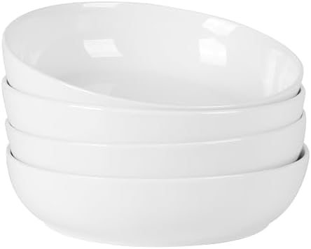 Gibson Home Zen Buffet 4-Piece 41oz Salad Bowls Porcelain Ceramic Chip