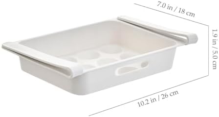 White 12-grid Drawer Egg Storage Box for Refrigerator, 3pcs