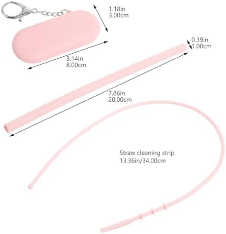 Luxshiny Travel Straw Kit Silicone Material 1 X Silicone Straw Case