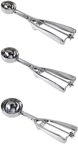 3 Pcs Stainless Steel Ice Cream Scoop Set, Including Large Medium