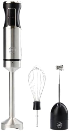 MasterChef Immersion Blender Handheld with Electric Whisk & Milk