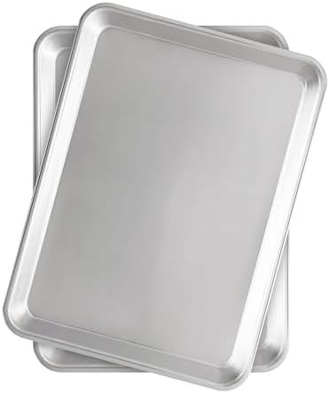 Fat Daddio's Natural Aluminum Quarter Sheet Pan, 2-Pack
