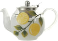 Hand Painted Glass Teapot, 1000ml/35oz, Lemon