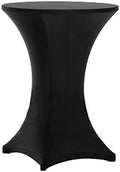 Tina's Cocktail Table Covers Black, High Top Table Cloths 32x43 Inch