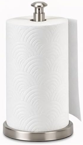 Paper Towel Holder, Brushed Nickel, Stainless Steel Base