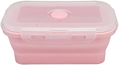 Pongnas 500ml Silicone Food Storage Containers for Camping Microwave