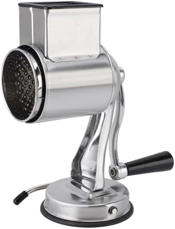 Manual Stainless Steel Cheese Grater, 5 Interchangeable Blades