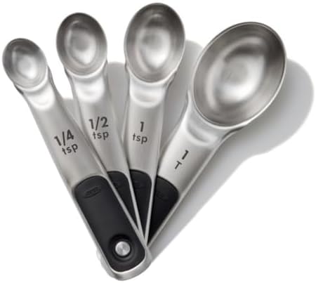 OXO Good Grips 4 Piece Stainless Steel Measuring Spoons with Magnetic