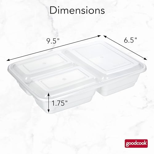 GoodCook Food Storage Containers for Meal Prep Rectangle Three
