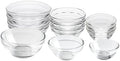 HillSpring 3 Sizes of Glass Prep Bowl Sets, Clear Small Pinch Bowls