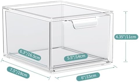 2 Pack Clear Acrylic Makeup Organizers