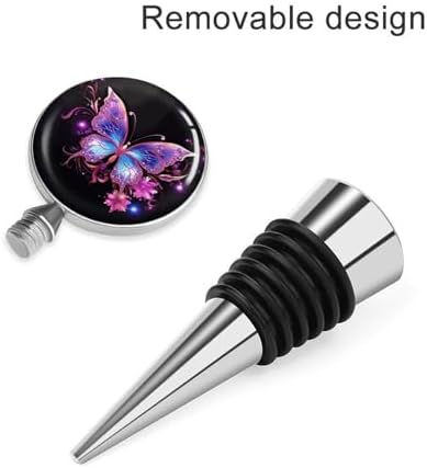 Purple Butterfly Flower Wine Stopper Vacuum Alloy Wine Bottle Stopper