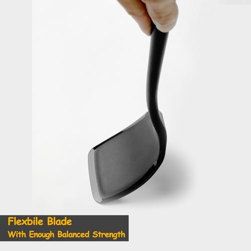 Vovoly Silicone Spatula Set,600°F Heat Resistant Solid Turner, 2Pc