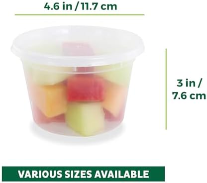 Freshware 36 Set 16 oz Plastic Deli Containers with Lids