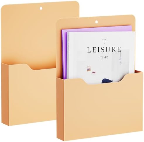 Marbrasse 2 Pack Magnetic File Holder - Paper Holder, Pocket